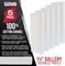 5-Pack Bulk White Stretched Canvas for Painting 4" x 12" Gallery Depth 1-1/2" Profile - Professional Artist Quality, 100% Cotton 12-Ounce Gesso Triple Primed for Acrylic Pouring, Oil